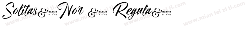 Solitas-Nor 3 Regula字体转换